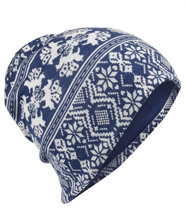 Merino Dalecarlian beanie navy One size